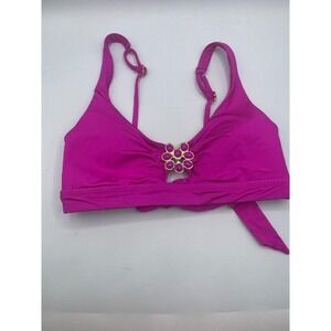 Trina Turk Pink Bikini Top‎ Removable cups Size 4